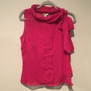 Pink short sleeve blouse